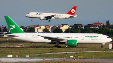 «Türkmenistan» awiakompaniýasy Aşgabat — Stambul — Aşgabat ugurlary boýunça gatnawlaryň uçuş tertibini hödürledi