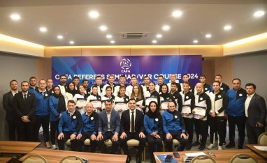 Туркменские арбитры повысили квалификацию на семинаре CAFA в Ташкенте