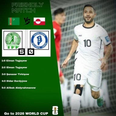 Tagaev's double helped the Turkmenistan team defeat Greenland