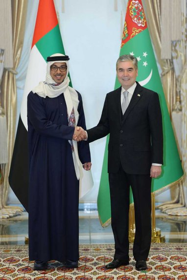 Gurbanguly Berdimuhamedov met with Sheikh Mansour bin Zayed Al Nahyan