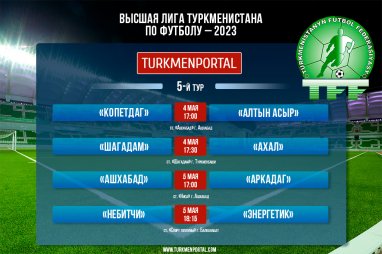 Стартует 5-й тур чемпионата Туркменистана по футболу