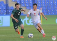 Türkmenistanyň milli ýygyndysy CAFA Nation's Cup-2023-iň Täjigistana garşy oýnunda deňme-deň oýnady