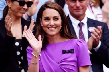 Kate Middleton appeared at the Wimbledon final