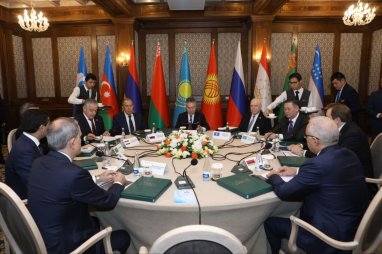 The Minister of Foreign Affairs of Turkmenistan takes part in the meeting of the CIS Council of Foreign Ministers in Bishkek