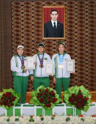 В Ашхабаде наградили призеров международных соревнований 