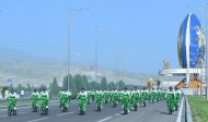 Mass bike ride in honor of World Bicycle Day in Ashgabat