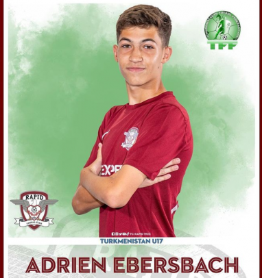 За молодежную сборную Туркменистана на чемпионате CAFA (U-20) сыграл игрок бухарестского «Рапида» Адриан Эберсбах