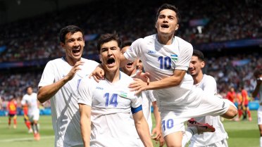 Эльдор Шомуродов забил первый гол в истории сборной Узбекистана на Олимпийских играх