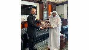 Türkmen diplomat, Katar Ticaret ve Sanayi Odası Başkanı ile görüştü