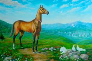 Photo report: A competitive exhibition in honor of the holiday of the Akhal-Teke horse was opened at the State Academy of Arts of Turkmenistan