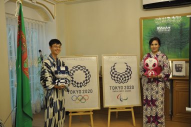 Фоторепортаж: В Ашхабаде отметили год до открытия Олимпийских игр-2020 в Токио