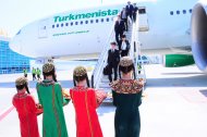 Фоторепортаж: Встреча самолёта «Туркменских авиалиний», совершившего рейс по маршруту Ашхабад-Токио-Ашхабад  