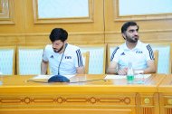 Photoreport: Meeting of representatives of the national teams of Turkmenistan and the Republic of Korea before the match of WCQ 2022