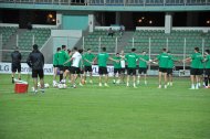 Фоторепортаж: Сборная Туркменистана по футболу провела тренировку перед матчем с Республикой Корея