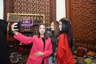 A delegation of Russian cultural figures visited the National Museum of Turkmen Carpets