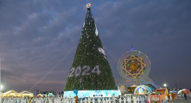 New Year's lights were solemnly lit on the main tree of Turkmenistan