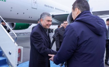 Gurbanguly Berdimuhamedov arrived in Kazakhstan on a working visit