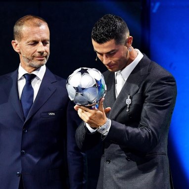 Cristiano Ronaldo won the award for the top scorer in Champions League history