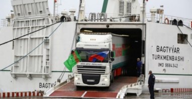 Bağtıyar feribotu, dolu yükle birlikte Türkmenistan’dan Rusya'ya doğru yola çıktı