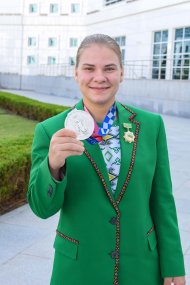 Photoreport from the Ceremony of presenting government awards to the silver medalist of the Tokyo Olympics Polina Guryeva and her coaches