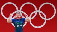 Фоторепортаж: Тяжелоатлетка Полина Гурьева из Туркменистана завоевала олимпийское серебро в Токио
