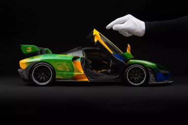 Amalgam releases a miniature replica of the McLaren Senna in memory of the legendary racer