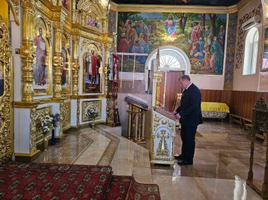 Губернатор Астраханской области посетил в Ашхабаде храм святого Александра Невского