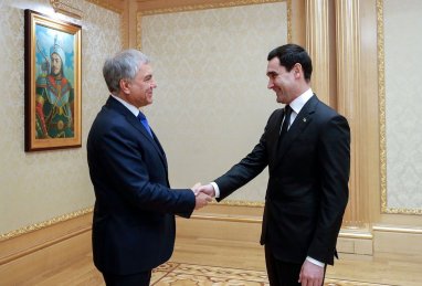 Türkmenistanyň Prezidenti we Russiýanyň Döwlet Dumasynyň Başlygy hyzmatdaşlygyň täze tapgyry barada pikir alyşdylar