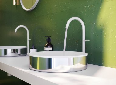 Shower systems from European brands are presented in the Hermitage Home Interiors showroom