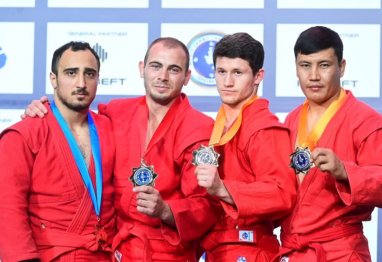 Begench Baltayev from Turkmenistan won bronze at the World Sambo Championships in Yerevan