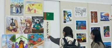 В Токио прошла выставка детских рисунков, посвященных девизу «Кладезь разума Махтумкули Фраги»