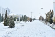 Фоторепортаж: Ашхабад покрылся белым снегом