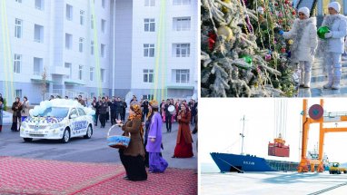 Кто в Туркменистане может претендовать на льготный кредит для молодоженов, после теплых дней в Туркменистан придут холода, Туркменбаши и Баку соединят морские фидерные перевозки