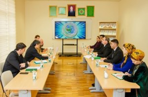 A meeting with a delegation from Le Havre was held at the Turkmen State University