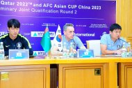 Фоторепортаж: Пресс-конференция сборных Туркменистана и Кореи перед отборочным матчем ЧМ-2022