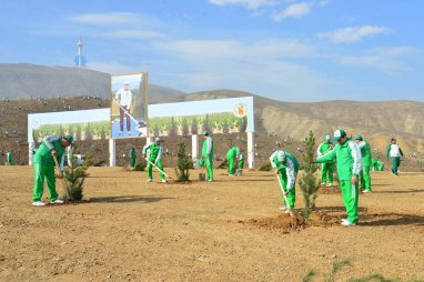 Президент Туркменистана принял участие в весенней озеленительной кампании