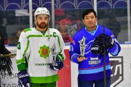 Фоторепортаж с хоккейного матча между командами Туркменистана и Казахстана на турнире 2023 Kazan Hockey Cup