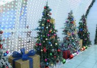 Lights of the Main New Year tree lit up in Ashgabat