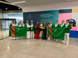 The Turkmenistan national team arrived in Paris for the Olympic Games