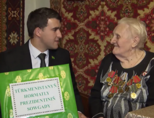 Ashgabat resident Valentina Zherdeva celebrates her 101st birthday