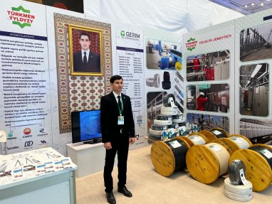 The “Turkmen Yyldyzy” company presents cable and wire products at the exhibition at the CCIT Expocenter