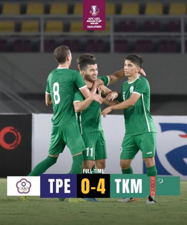 Сборная Туркменистана по футболу (U-23) разгромила Тайвань в первом матче отбора Кубка Азии-2024