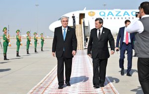 The President of Kazakhstan arrived in Turkmenistan on an official visit