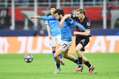 «Наполи» примет «Милан» в ответном матче 1/4 финала Лиги чемпионов