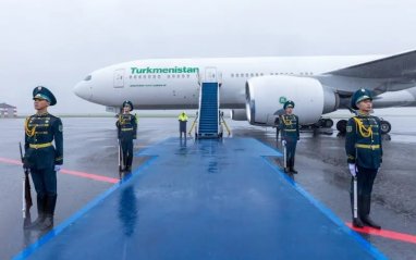 The President of Turkmenistan arrived in Astana