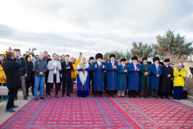 The foundation for the construction of a water pipeline was laid in the villages of Gyyanly and Guvlymayak
