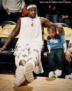 LeBron James and his son Bronny are now on the same team