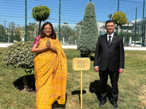 The Indian Embassy in Ashgabat held a tree planting campaign