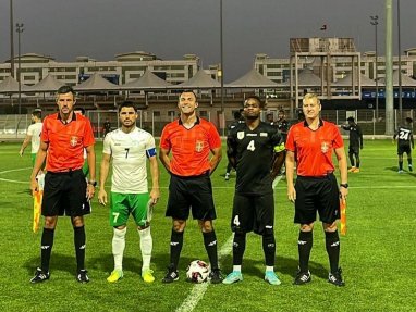 The national team of Turkmenistan beat the Emirates football club from the second division at the training camp in Sharjah