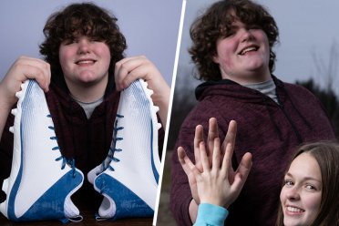 A teenager from the USA became the owner of the largest hands and feet in the world